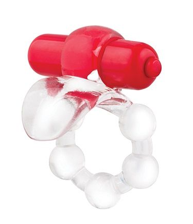 Виброкольцо с язычком и красным виброэлементом Overtime - Screaming O - в Арзамасе купить с доставкой