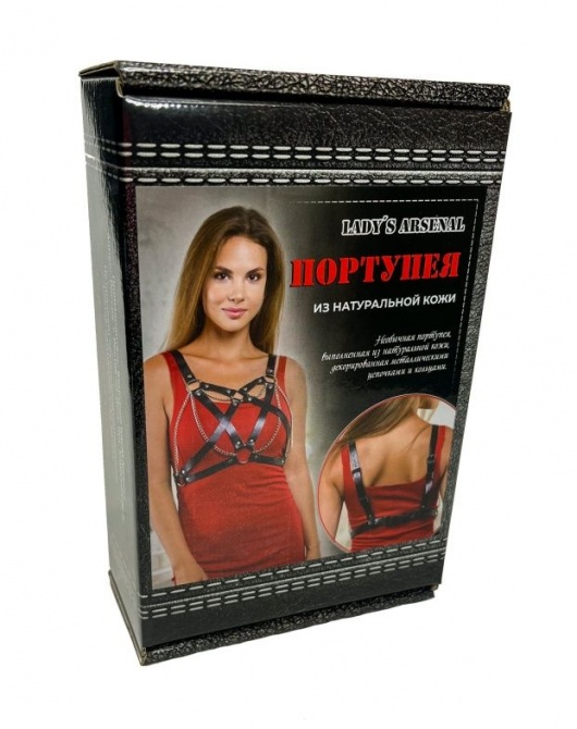 Портупея из натуральной кожи с цепочками - БДСМ Арсенал - купить с доставкой в Арзамасе