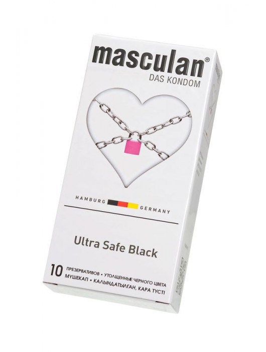 Ультрапрочные презервативы Masculan Ultra Safe Black - 10 шт. - Masculan - купить с доставкой в Арзамасе
