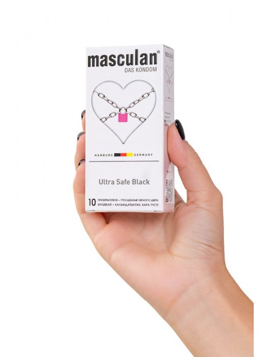 Ультрапрочные презервативы Masculan Ultra Safe Black - 10 шт. - Masculan - купить с доставкой в Арзамасе