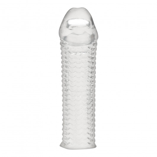 Текстурированная насадка на пенис Clear Textured Penis Enhancing Sleeve Extension - 16,5 см. - BlueLine - в Арзамасе купить с доставкой