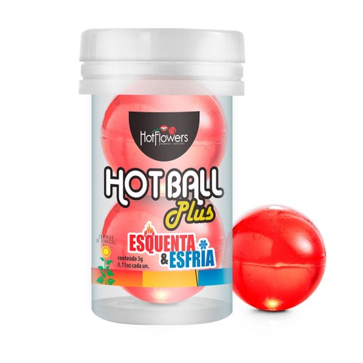 Лубрикант на масляной основе Hot Ball Plus с охлаждающе-разогревающим эффектом (2 шарика по 3 гр.) - HotFlowers - купить с доставкой в Арзамасе