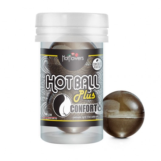 Анальный лубрикант на масляной основе Hot Ball Plus Conforto (2 шарика по 3 гр.) - HotFlowers - купить с доставкой в Арзамасе