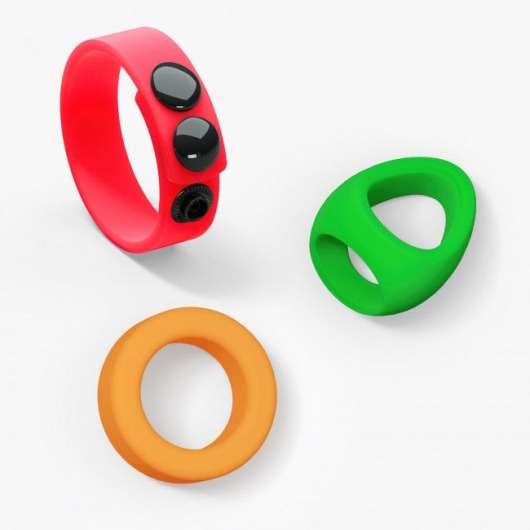 Набор из 3 разноцветных эрекционных колец Kit Neon Ring - Love to Love - в Арзамасе купить с доставкой