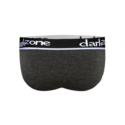 Темно-серые мужские трусы-брифы с вырезом - Darkzone купить с доставкой
