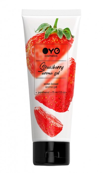 Лубрикант на водной основе OYO Aroma Gel Strawberry с ароматом клубники - 75 мл. - OYO - купить с доставкой в Арзамасе