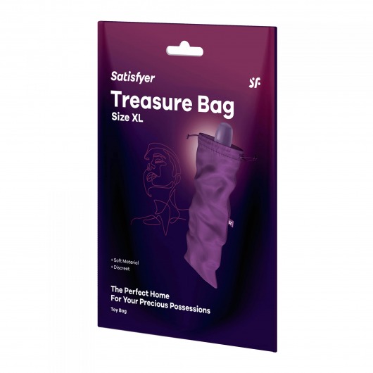 Фиолетовый мешочек для хранения игрушек Treasure Bag XL - Satisfyer - купить с доставкой в Арзамасе