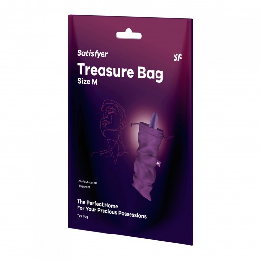 Фиолетовый мешочек для хранения игрушек Treasure Bag M - Satisfyer - купить с доставкой в Арзамасе