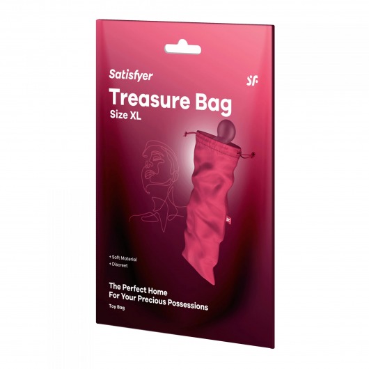 Розовый мешочек для хранения игрушек Treasure Bag XL - Satisfyer - купить с доставкой в Арзамасе