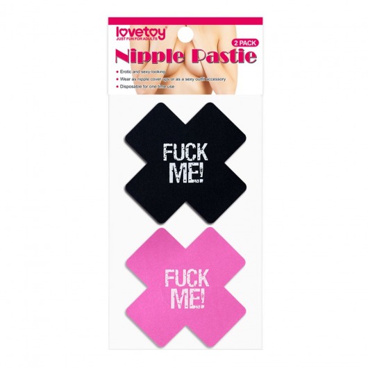 Набор из 2 пар пэстисов Cross Pattern Nipple Pasties - Lovetoy - купить с доставкой в Арзамасе