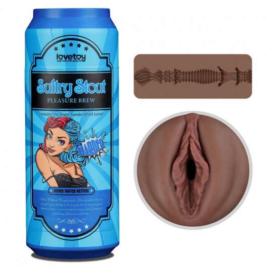 Коричневый мастурбатор-вагина Pleasure Brew Masturbator-Sultry Stout в банке - Lovetoy - в Арзамасе купить с доставкой