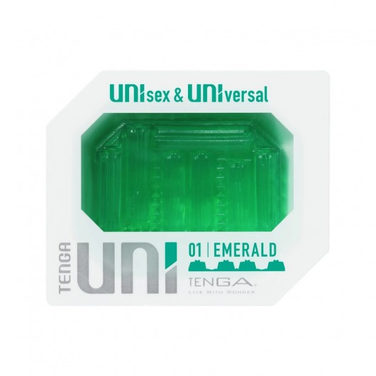 Зеленый мастурбатор-стимулятор Tenga Uni Emerald - Tenga - в Арзамасе купить с доставкой