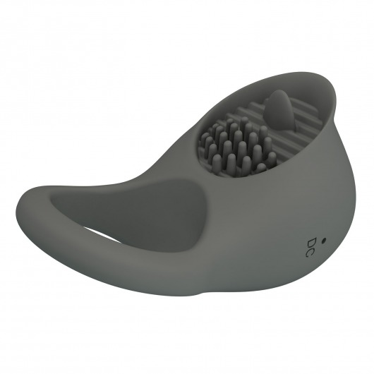 Серое эрекционное виброкольцо со стимуляцией клитора - Baile - в Арзамасе купить с доставкой