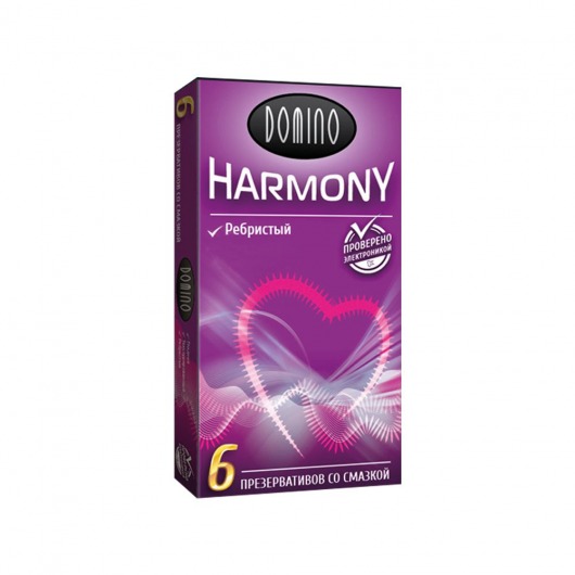 Презервативы с рёбрышками Domino Harmony - 6 шт. - Domino - купить с доставкой в Арзамасе