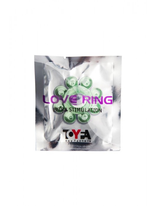 Зеленое эрекционное кольцо-цветок - Toyfa Basic - в Арзамасе купить с доставкой