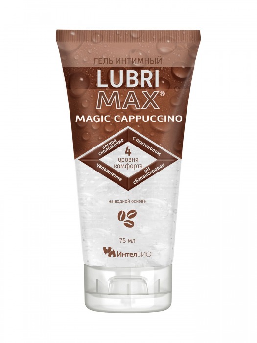 Интимный гель-смазка на водной основе Lubrimax Magic Cappuccino - 75 мл. - ИнтелБИО - купить с доставкой в Арзамасе