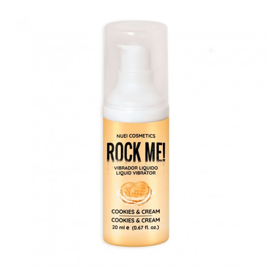 Жидкий вибратор Nuei Rock Me! с ароматом печенья и сливок - 20 мл. - Nuei cosmetics - купить с доставкой в Арзамасе