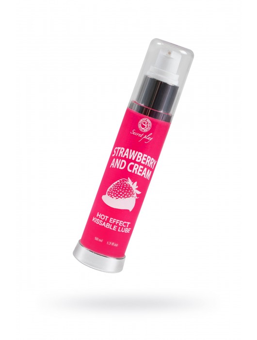 Массажное масло 2-в-1 с разогревающим эффектом и вкусом клубники со сливками - 50 мл. - Secret Play - купить с доставкой в Арзамасе