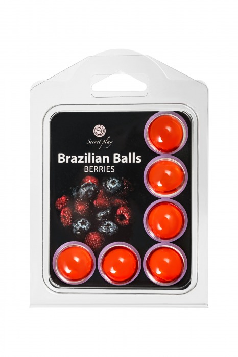 Набор из 6 шариков с массажным маслом Brazilian Balls с ароматом ягод - Secret Play - купить с доставкой в Арзамасе