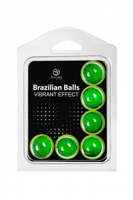 Набор из 6 шариков с массажным маслом Brazilian Balls с эффектом вибрации - Secret Play - купить с доставкой в Арзамасе