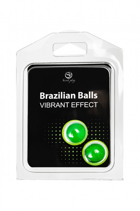 Набор из 2 шариков с массажным маслом Brazilian Balls с эффектом вибрации - Secret Play - купить с доставкой в Арзамасе