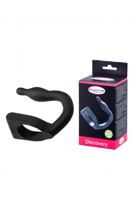 Эрекционное кольцо с вибровтулкой Discovery - MALESATION - в Арзамасе купить с доставкой