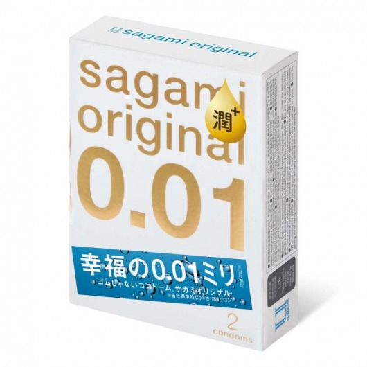 Увлажнённые презервативы Sagami Original 0.01 Extra Lub - 2 шт. - Sagami - купить с доставкой в Арзамасе