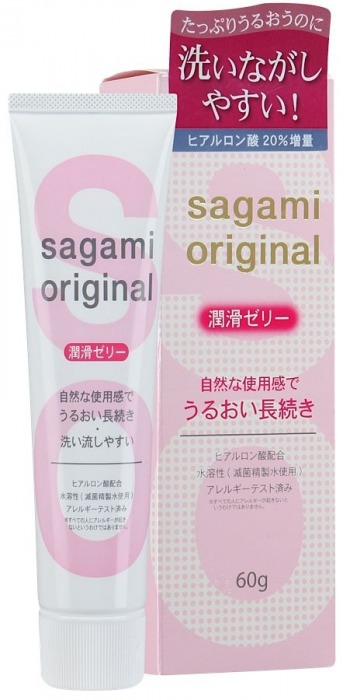 Гель-смазка на водной основе Sagami Original - 60 гр. - Sagami - купить с доставкой в Арзамасе