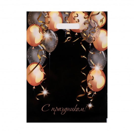 Пакет с вырубной ручкой и принтом в виде шариков (30х40 см) - Сима-Ленд - купить с доставкой в Арзамасе