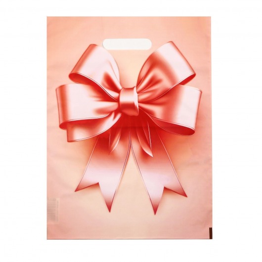 Пакет с принтом в виде банта с вырубной ручкой (30х40 см) - Сима-Ленд - купить с доставкой в Арзамасе
