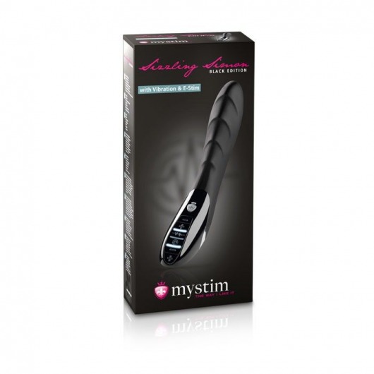 Вибратор с электростимуляцией Sizzling Simon Black Edition - 27 см. - MyStim - купить с доставкой в Арзамасе