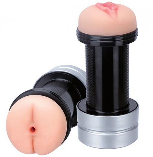 Мастурбатор 2-в-1 REALSTUFF 2 IN 1 HUMMER ANUS   VAGINA: вагина и анус - Dream Toys - в Арзамасе купить с доставкой