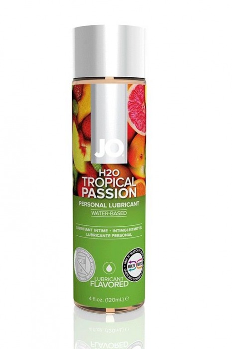 Лубрикант на водной основе с ароматом тропических фруктов JO Flavored Tropical Passion - 120 мл. - System JO - купить с доставкой в Арзамасе