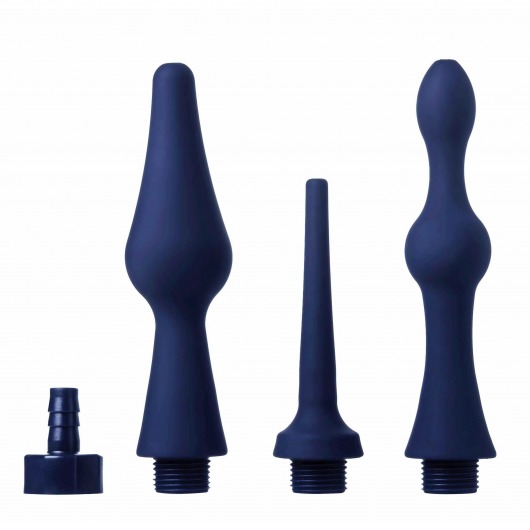 Набор из 3 универсальных насадок для анального душа Universal 3 Piece Silicone Enema Attachment Set - XR Brands - купить с доставкой в Арзамасе