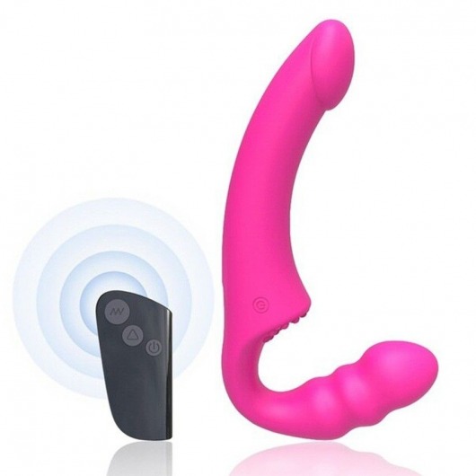 Розовый безремневой страпон Straples Strap-On Dildo - Erokay - купить с доставкой в Арзамасе