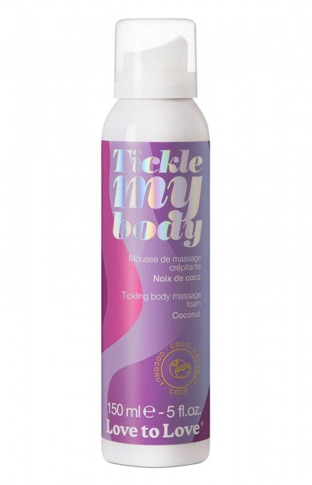 Массажная хрустящая пенка Tickle My Body Coconut с ароматом кокоса - 150 мл. - Love to Love - купить с доставкой в Арзамасе