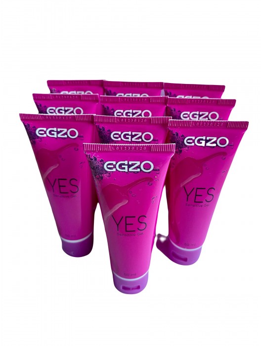Набор из 10 согревающих лубрикантов на водной основе Egzo Yes (по 50 мл.) - EGZO - купить с доставкой в Арзамасе