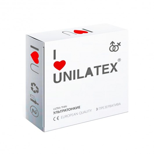 Ультратонкие презервативы Unilatex Ultra Thin - 3 шт. - Unilatex - купить с доставкой в Арзамасе