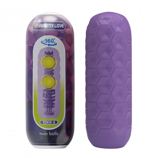 Фиолетовый мастурбатор Venus-X Twin balls - Baile - в Арзамасе купить с доставкой