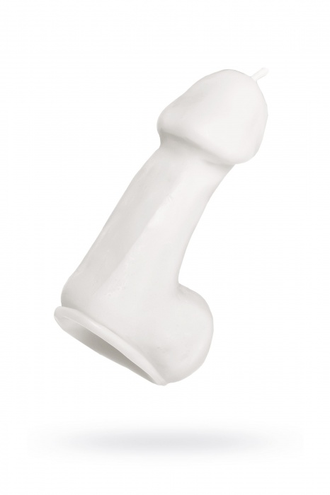 Белая свеча в форме пениса - 47 гр. - Pecado - купить с доставкой в Арзамасе
