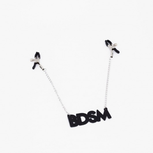 Зажимы на соски с кожаной подвеской BDSM - Crazy Handmade - купить с доставкой в Арзамасе