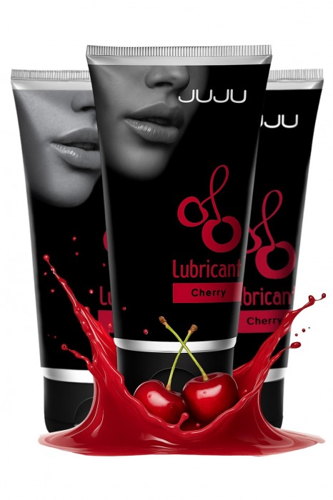 Набор из 3 съедобных лубрикантов JUJU со вкусом вишни - JuJu - купить с доставкой в Арзамасе