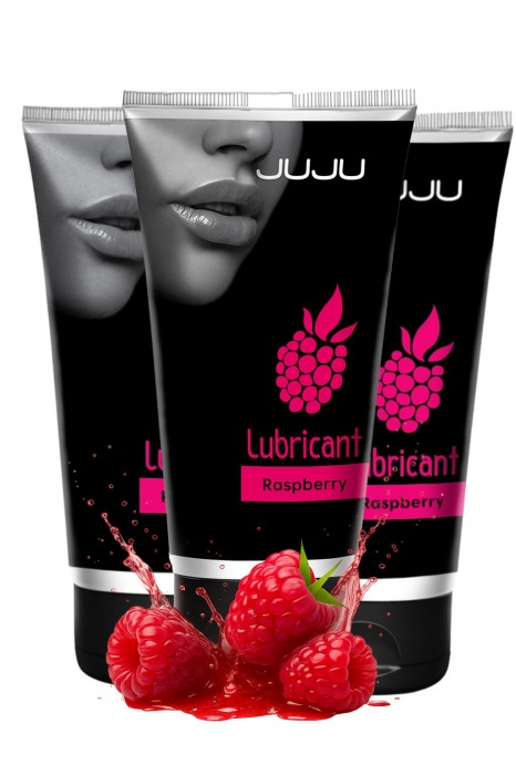 Набор из 3 съедобных лубрикантов JUJU со вкусом малины - JuJu - купить с доставкой в Арзамасе