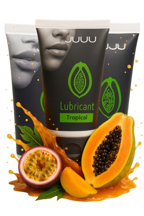 Набор из 3 съедобных лубрикантов JUJU со вкусом тропических фруктов - JuJu - купить с доставкой в Арзамасе