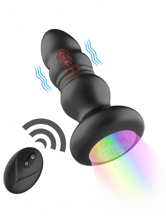 Черная анальная вибропробка с фрикционным механизмом и LED-подсветкой - 12,5 см. - Secwell в Арзамасе Черная анальная вибропробка с фрикционным механизмом и LED-подсветкой - 12,5 см. - Secwell