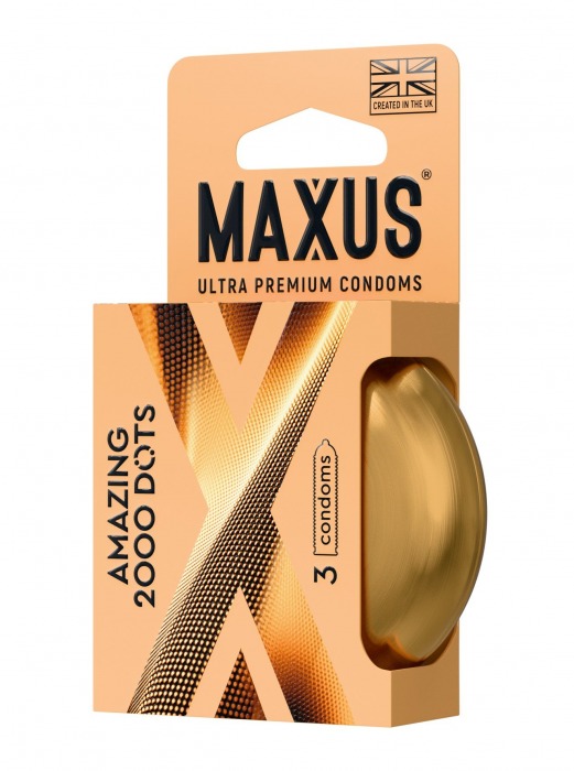 Точечные презервативы MAXUS 2000 Amazing Dots с железным кейсом - 3 шт. - Maxus - купить с доставкой в Арзамасе