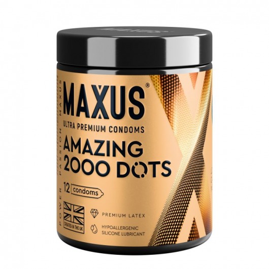 Точечные презервативы MAXUS 2000 Amazing Dots с железным кейсом - 12 шт. - Maxus - купить с доставкой в Арзамасе