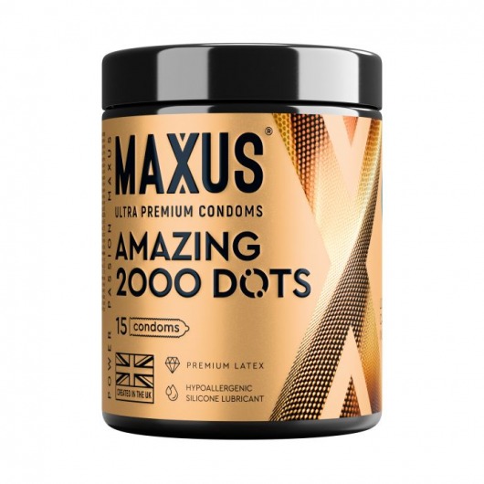 Точечные презервативы MAXUS 2000 Amazing Dots с железным кейсом - 15 шт. - Maxus - купить с доставкой в Арзамасе