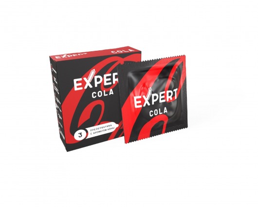 Презервативы с ароматом колы Expert Cola - 3 шт. - Expert - купить с доставкой в Арзамасе