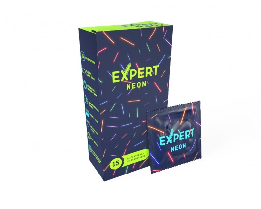 Светящиеся в темноте презервативы Expert Neon - 15 шт. - Expert - купить с доставкой в Арзамасе